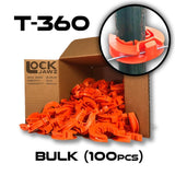 Lock Jawz 360° T-Post Insulator | 100 Pack | Orange - Speedritechargers.com