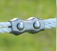 Close-up of a Patriot Electric horse braid / rope connector