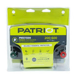 Patriot PMX1500 electric fence energizer packaging on a white background