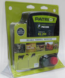 Patriot PMX350 fence energizer packaging on a white background