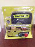 Patriot fence energizer packaging on a wooden surface