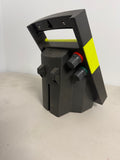 Patriot Solar guard 80 Black plastic enclosure with yellow accents on a light gray surface