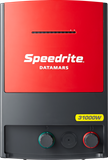 Speedrite 31000W electric fence Charger with red and black housing and black background