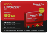 Speedrite Unigizer 6000i packaging with product image and specifications on a red and black background