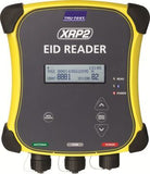 Tru-Test XRP2 Cattle Tag Panel Reader is yellow and black with digital readout display on white background