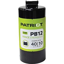 PATRIOT PB 12 12V DC BATTERY POWERED FENCE CHARGER, 10 MILE / 40 ACRE | FREE SHIPPING AND FENCE TESTER - Speedritechargers.com
