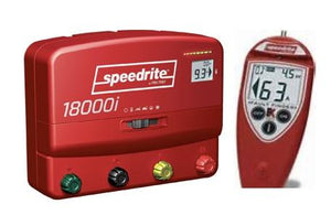 SPEEDRITE 18000i + REMOTE CONTROL DUAL POWERED 110V/12V ENERGIZER | 18 JOULE | FREE U.S.A. SHIPPING AND FENCE TESTER - Speedritechargers.com