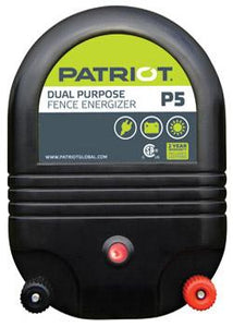 PATRIOT P5 AC/DC DUAL POWERED FENCE CHARGER, 15 MILE / 60 ACRE | FREE SHIPPING AND FENCE TESTER - Speedritechargers.com