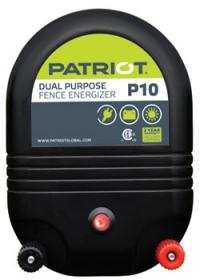 PATRIOT P10 AC/DC DUAL POWERED FENCE CHARGER, 30 MILE / 100 ACRE | FREE SHIPPING AND FENCE TESTER - Speedritechargers.com
