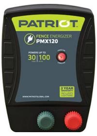 PATRIOT PMX 120 110V AC POWERED FENCE CHARGER, 30 MILE / 100 ACRE | FREE SHIPPING AND FENCE TESTER - Speedritechargers.com