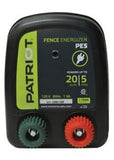 PATRIOT PE 5 110V AC POWERED FENCE CHARGER, RATED FOR 5 MILE / 20 ACRE OF ELECTRIC FENCE WITH RED AND GREEN TERMINAL KNOBS