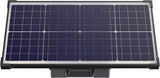 Patriot SG3500 solar fence charger with large solar panel and white background