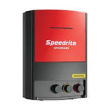 red and black Speedrite 46000W electric fence charger  Energizer with white background