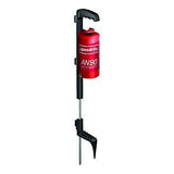 Red Speedrite AN90 with black post stand on white background