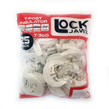 Lock Jawz 360° T-Post Insulator | 25 Pack | White - Speedritechargers.com