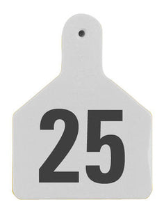 Z1 No-Snag-Tag Premium Calf Ear Tags  White, 1-25, 1 Piece (25/bag) - Speedritechargers.com