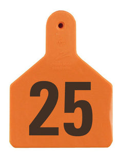 Z1 No-Snag-Tag Premium Calf Ear Tags  Orange, 26-50, 1 Piece (25/bag) - Speedritechargers.com