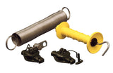 electric fence spring gate kit 809983 with yellow handle and black insulators