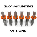 Lock Jawz 360° T-Post Insulator | 100 Pack | Orange - Speedritechargers.com