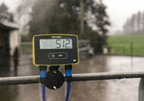 Tru-Test S3 Livestock Scale indicator getting wet from rain in cattle barn yard